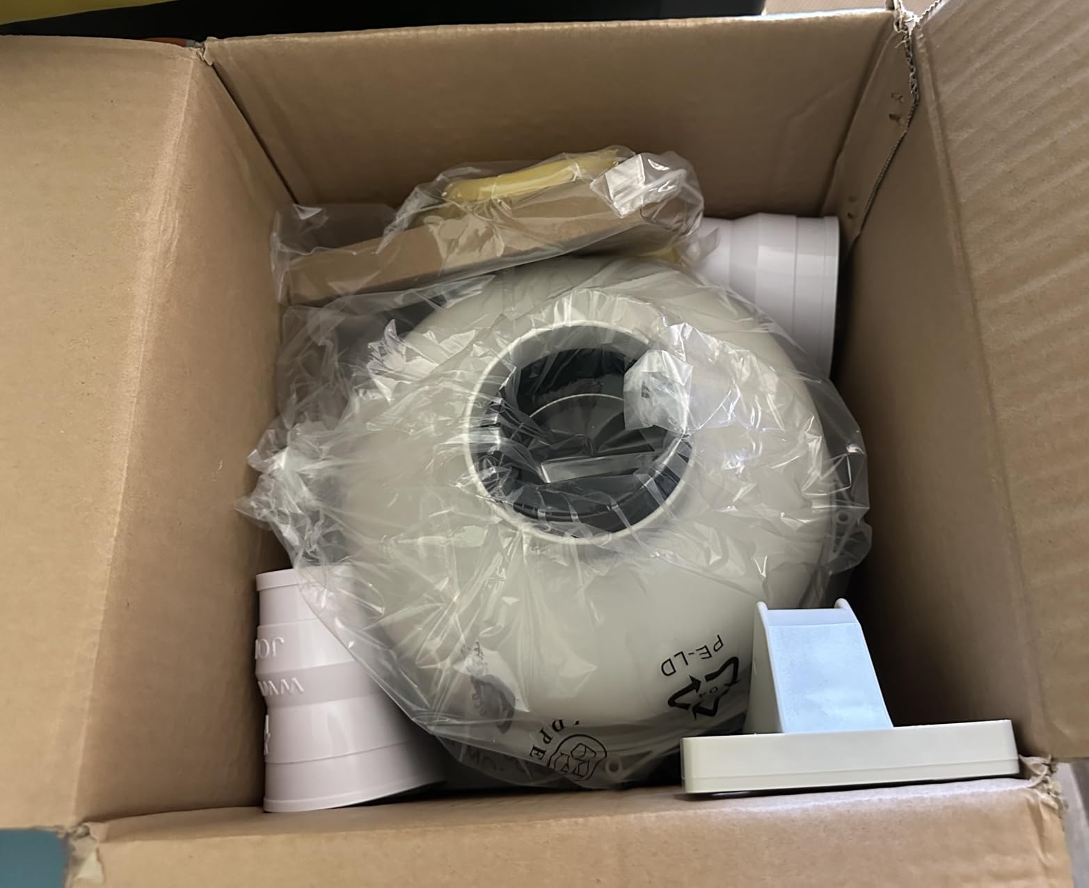 Swess 4 Inch Radon Fan Installation Kit, 260 CFM Radon Mitigation System Kit with Rubber Couplers (4 x 3 inch) and Air Pressure Indicator, IP67 Dust Centrifugal Fan for Indoor Outdoor customer photo 1
