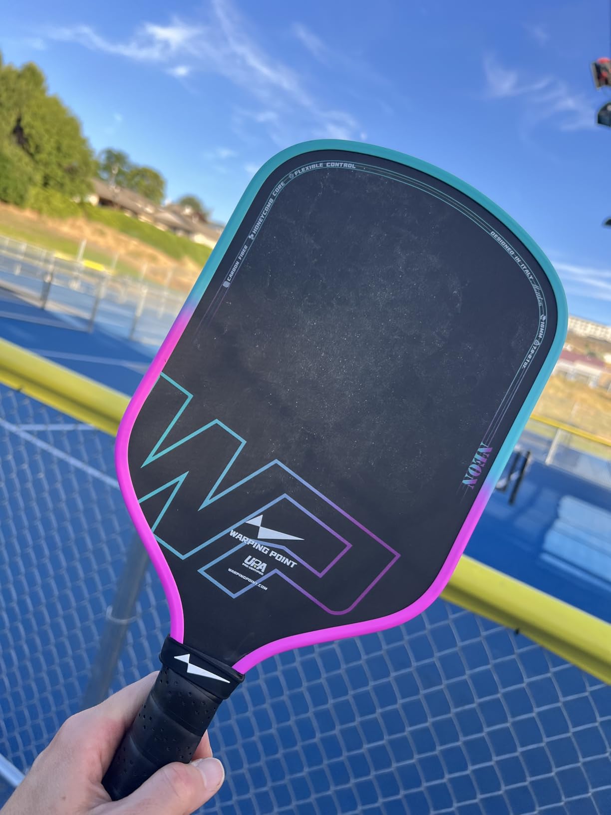 Warping Point Neon Gen 3 Pickleball Paddle, UPA-A Approved, Triple-Layer T700 Raw Carbon Fiber, 16MM EdgeFusion Core, Thermoformed Frame, Tour-Level Spin, Control & Power customer photo 2