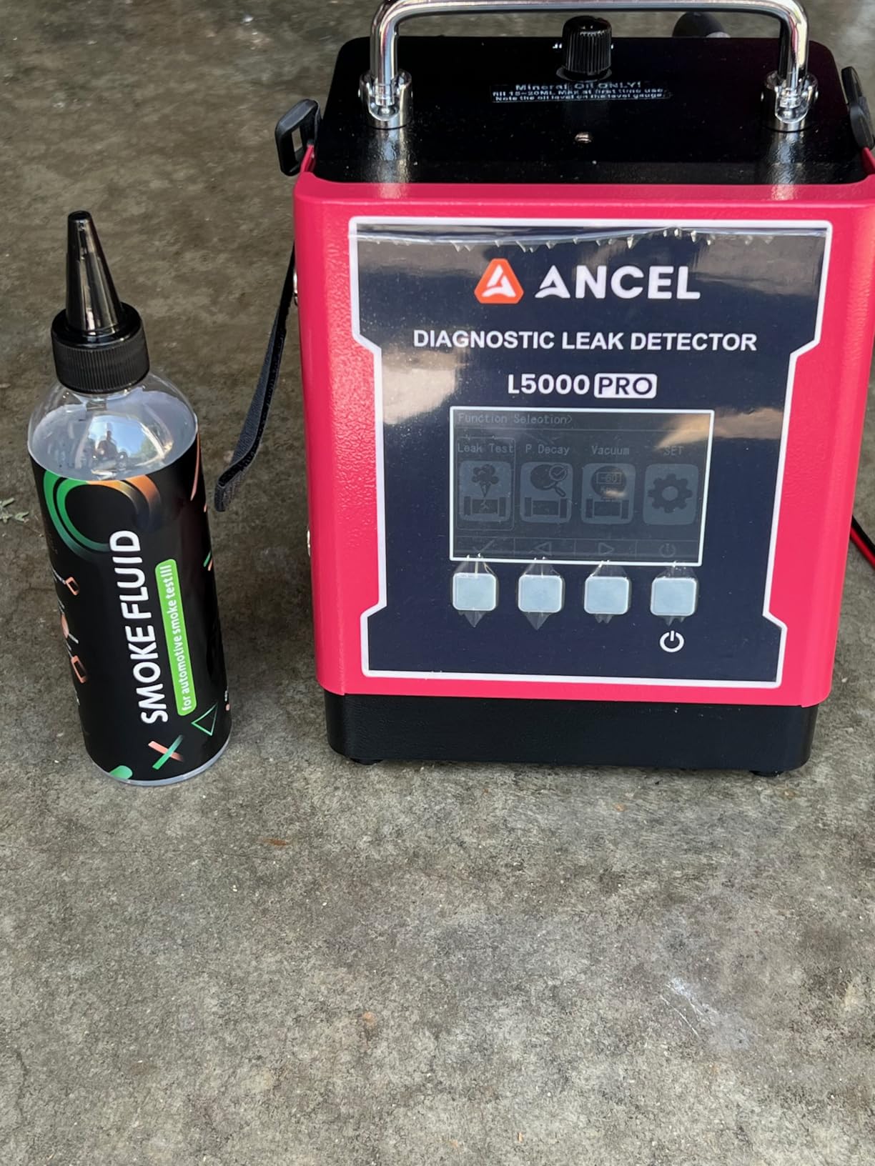 ANCEL L5000 PRO EVAP Turbo Smoke Machine Automotive Leak Detector - Smoke Tester Adds Pressure Decay & Vacuum Test for All Systems, Built-in Pump, 0.4-20 PSI, LCD Screen customer photo 2