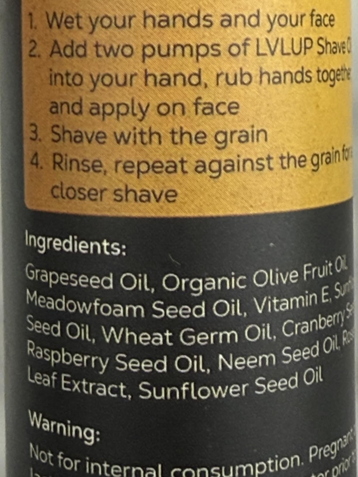 LVLUP Shave Oil for Men (1 oz) - 100% Natural Shaving Oil for Sensitive Skin - Prevents Razor Burn, Bumps & Irritation customer photo 2