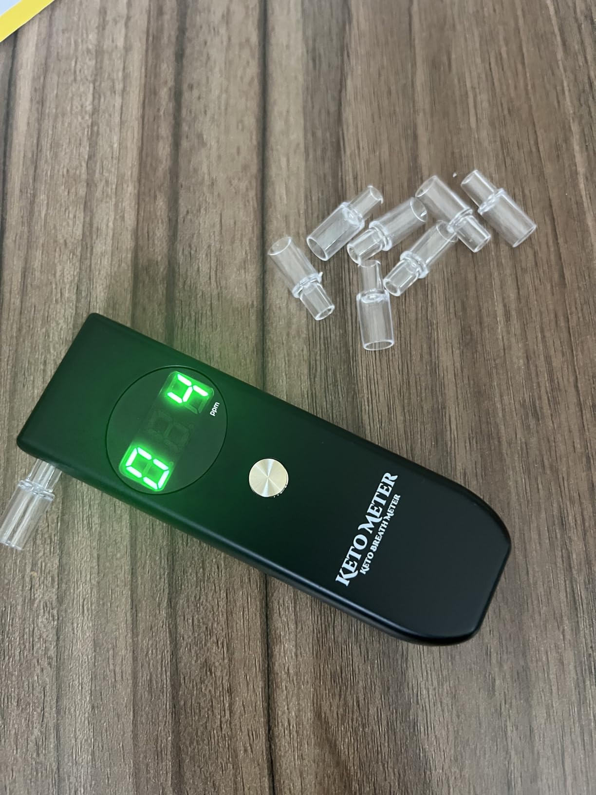 Ketosis Meter Home Ketone Breath Analyzer Professional Ketone Breath Monitors Tester - Ketone Breath Meter & Monitoring for Testing ketosis with 10 Mouthpieces - Monitor Your Ketosis Status -White customer photo 1