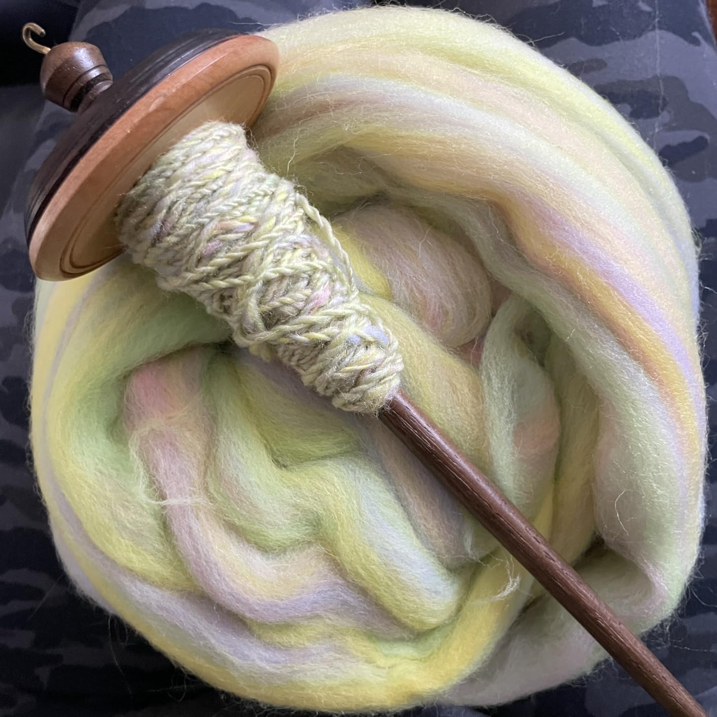 DICHA Fine Merino Wool Roving - Hand-Dyed in Stunning Color Blends for Needle Felting, Wet Felting, Spinning, and Weaving - Soft Combed Top Fiber - 5oz - Lavender Breeze customer photo 2