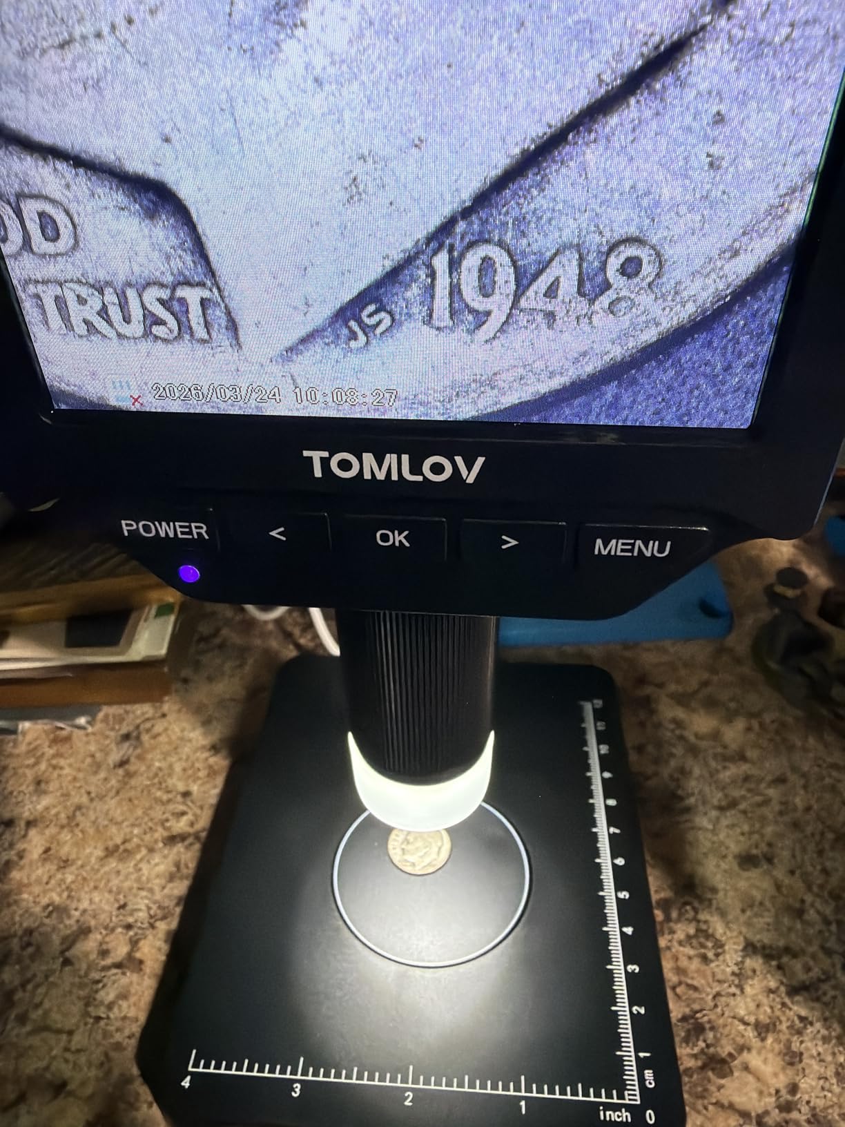 TOMLOV DM4W Microscope with Scale - 4.3-inch Screen customer photo 1