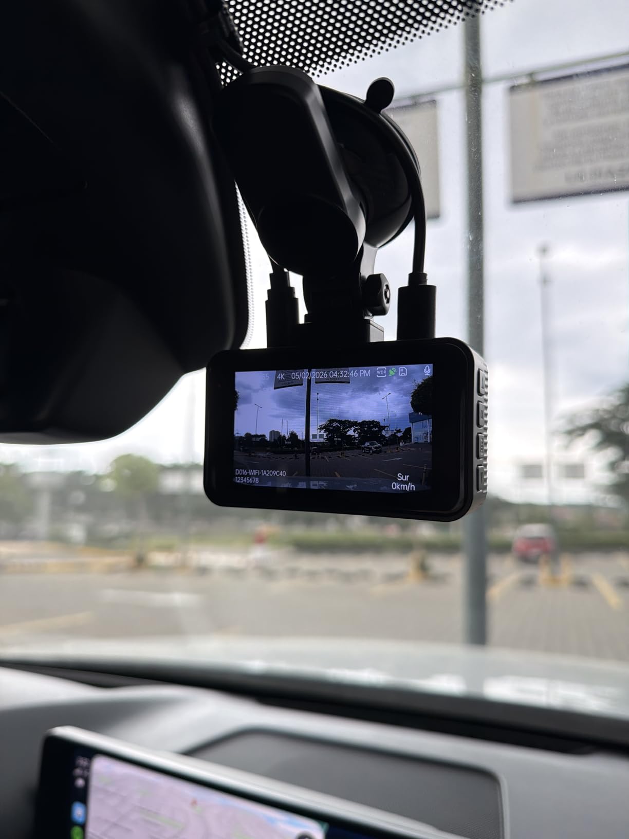 4K+4K Dash Cam Front and Rear, Free 128GB Card Included, 5.8GHz WiFi Dash Camera for Cars, Built-in GPS, G-Sensor, 170°Wide Angle, 3