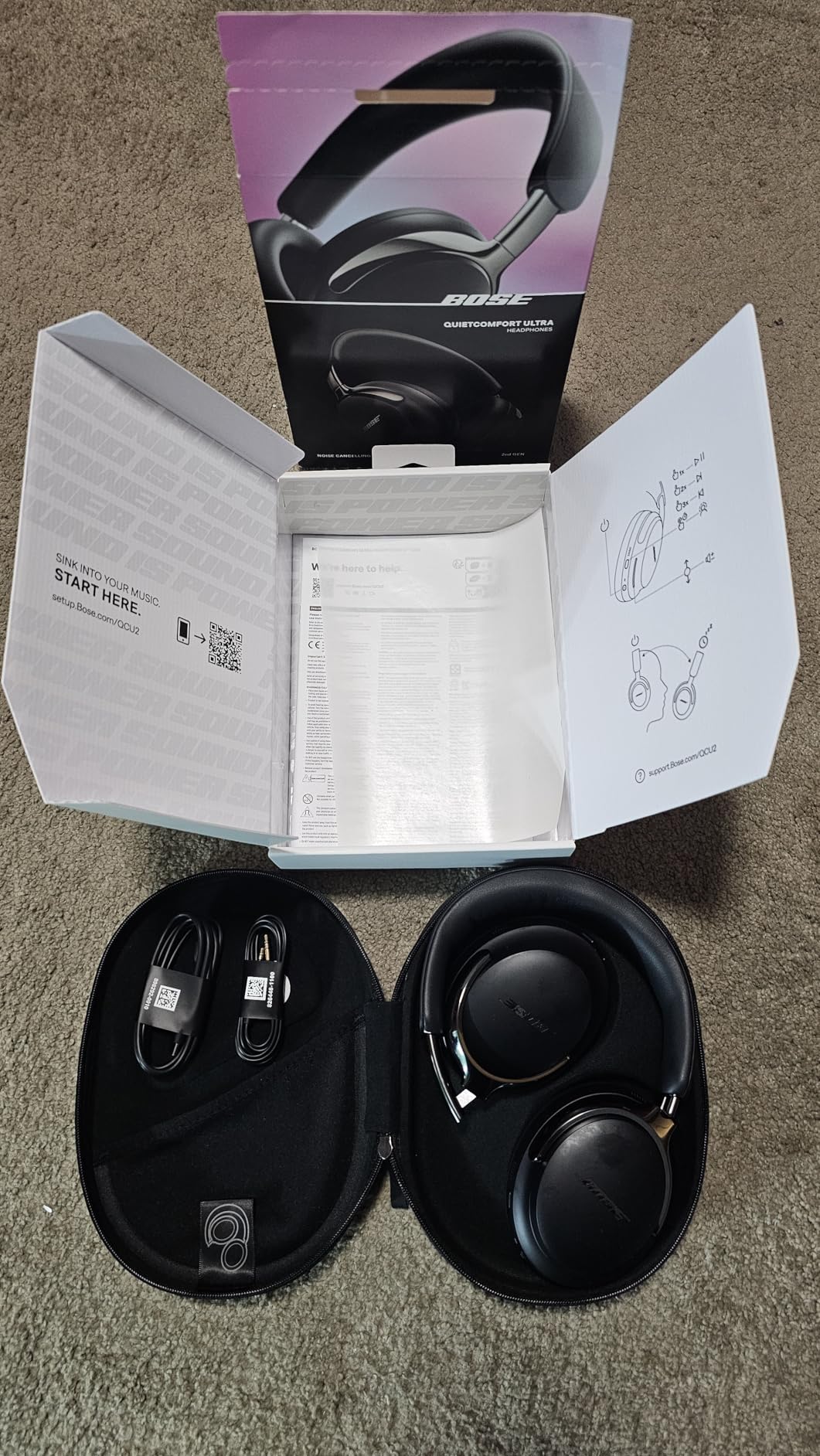 Bose QuietComfort Ultra Bluetooth Headphones (2nd Gen), Wireless Headphones with Spatial Audio, Over Ear Noise Cancelling with Mic, Up to 30 Hours of Play time, Driftwood Sand customer photo 1