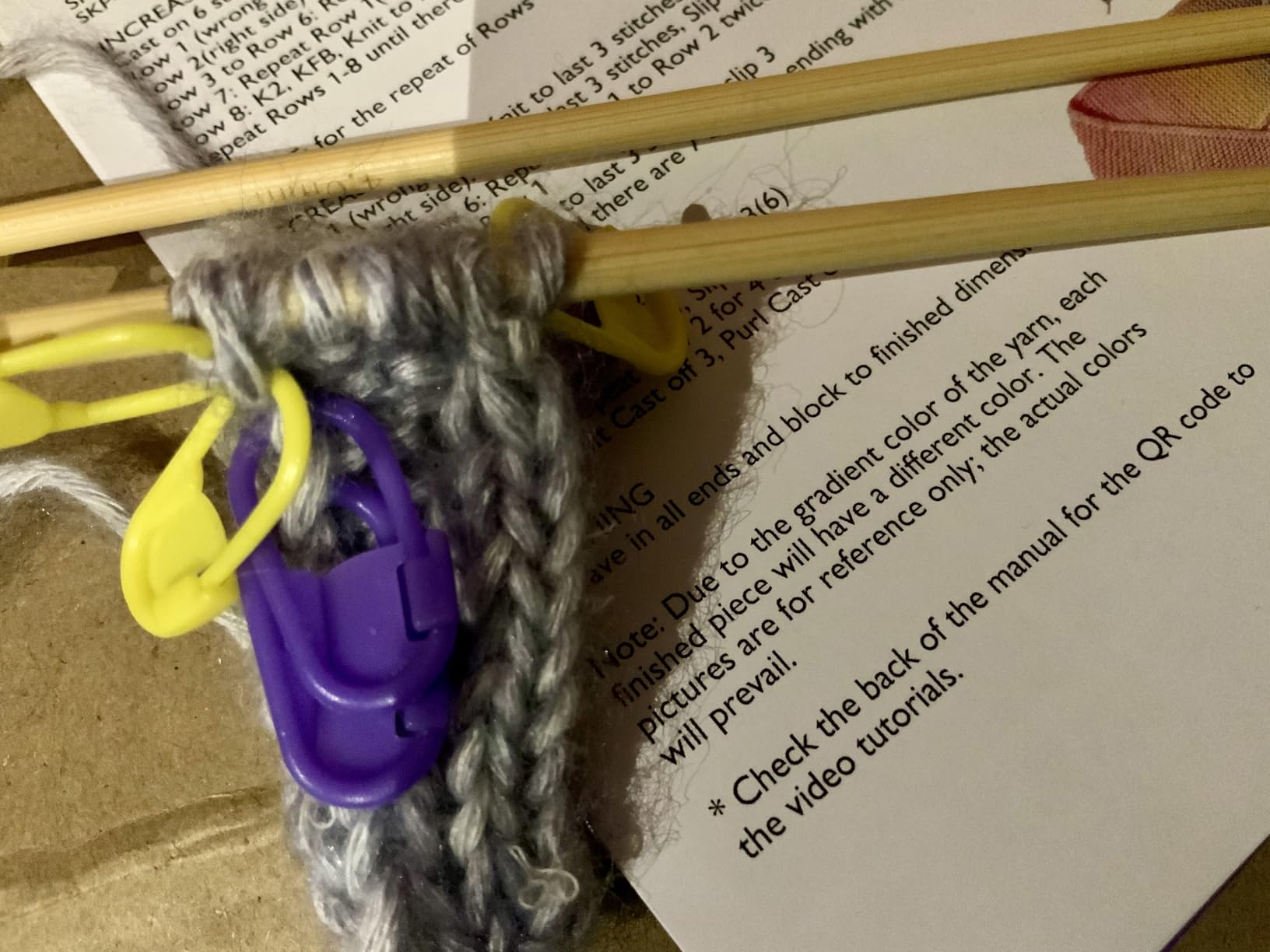 Kitcroet Knitting Kit for Beginners, Complete Beginner Knitting Kit Including Knitting Needles Set, Soft Gradient Cake Yarn, Learn to Knit Scarf, Beanie, Mittens with Step by Step Video Tutorials customer photo 2