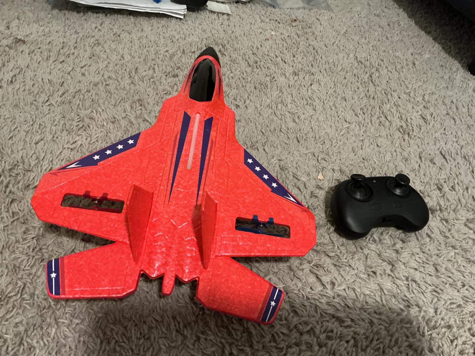 ANTSIR Remote Control Airplanes for Kids 2.4Ghz RC Water Plane Gifts for Boys Age 8-13 Year Old Easy to Fly Mini Glider with Gyro/Lights/2 Batteries Cool Toys for Birthday Christmas(Red) customer photo 1