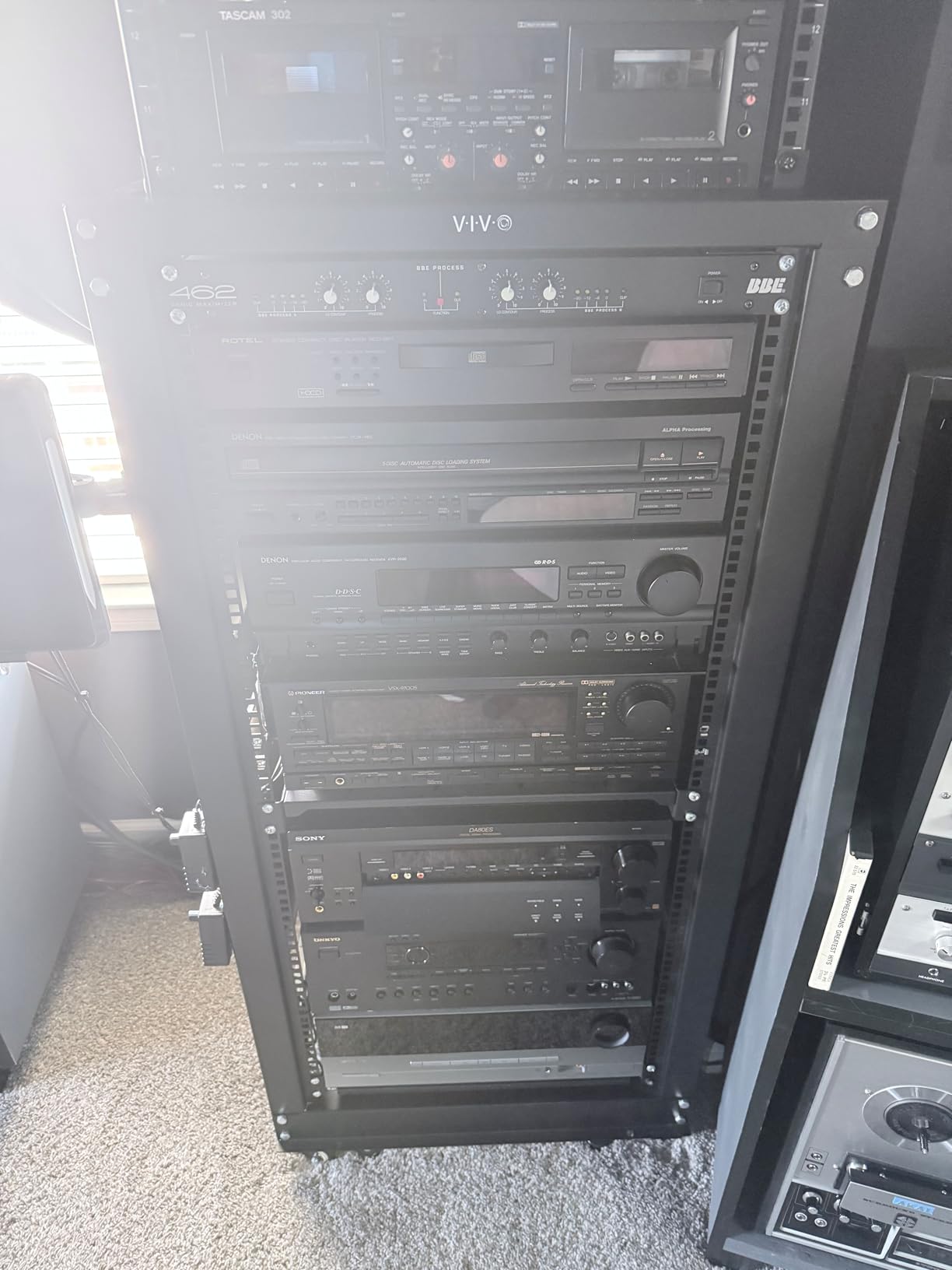 VIVO Black 42U Freestanding Server Rack Cart, CART-SR42U | Mobile Open Frame 22 to 40 inch Adjustable Network Server Cart, Open Frame Design customer photo 1
