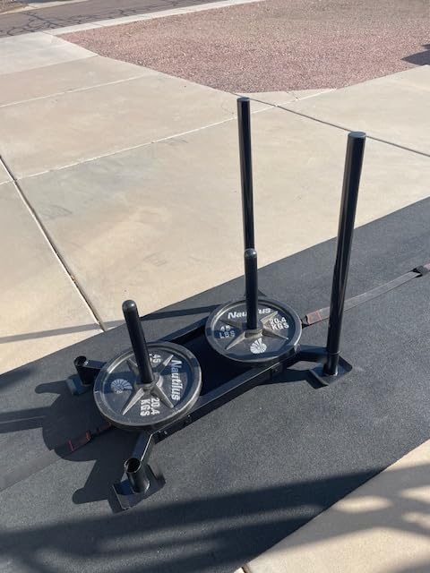 TEDEUM Weight Training Pull Sled, Fitness Strength Speed Training Sled, Steel Power Sled Workout Equipment for Athletic Exercise and Speed Improvement, Only Suitable for 2