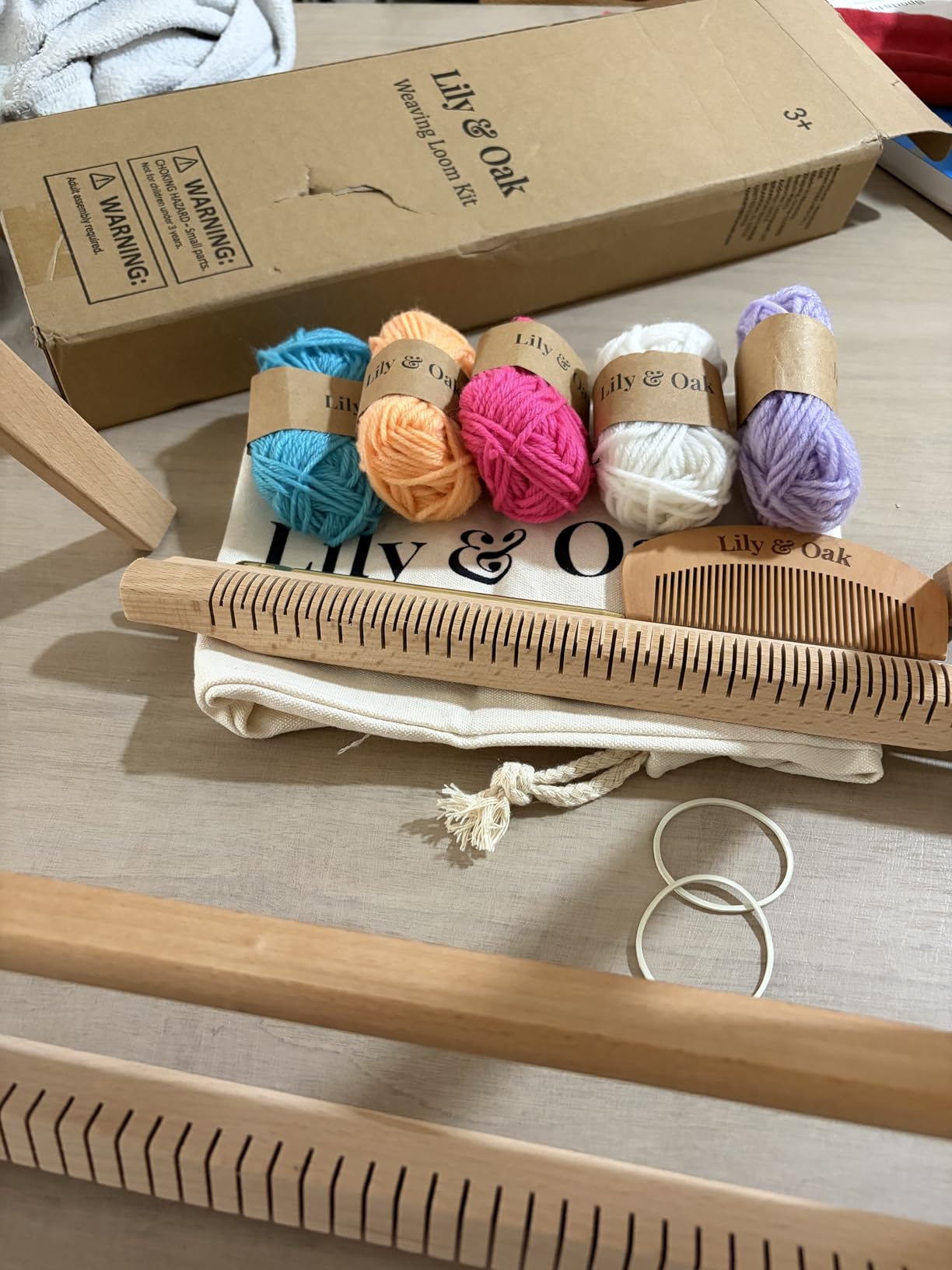 Lily & Oak Weaving Loom for Adults & Kids - 15.8 x 11.8 inches customer photo 2