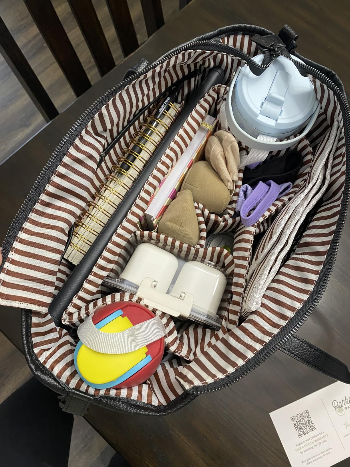 Parker Baby Willow Tote Bag | Stylish Vegan Leather Diaper Bag Tote with Modular Storage & Removable Inserts & Roomy Interior customer photo 2