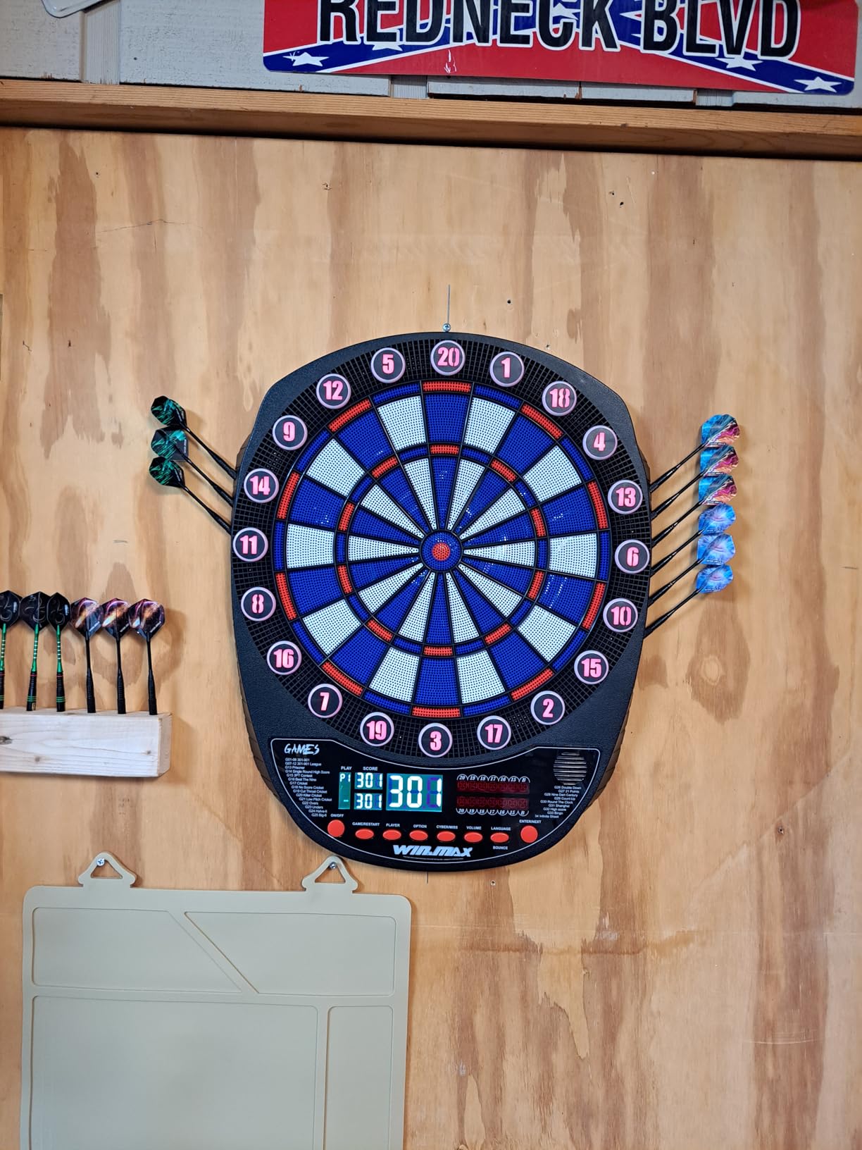 WIN.MAX Electronic Dart Board Soft Tip Dartboard Set LED Displays 3 Languages with 12 Darts customer photo 1