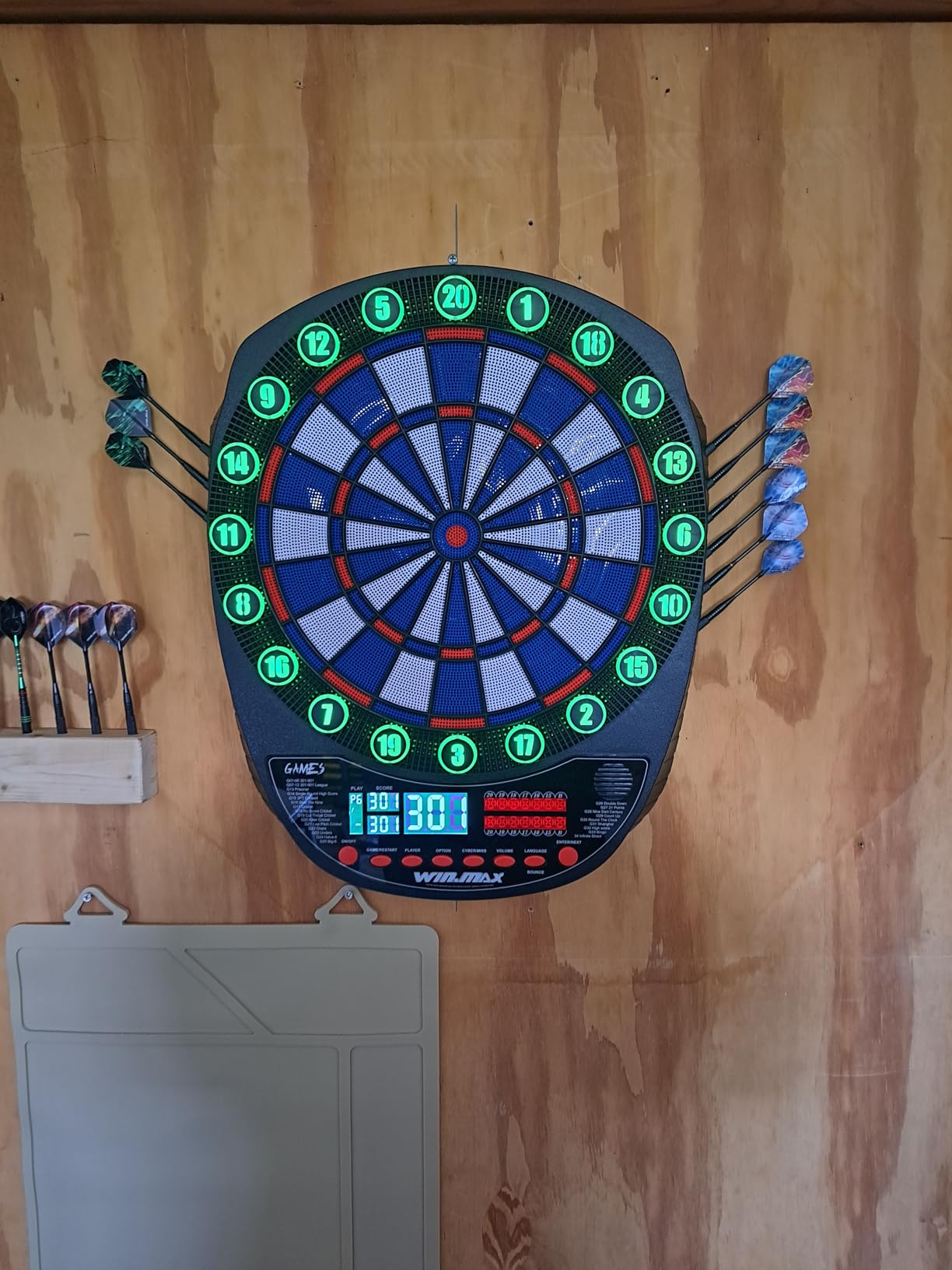 WIN.MAX Electronic Dart Board Soft Tip Dartboard Set LED Displays 3 Languages with 12 Darts customer photo 2