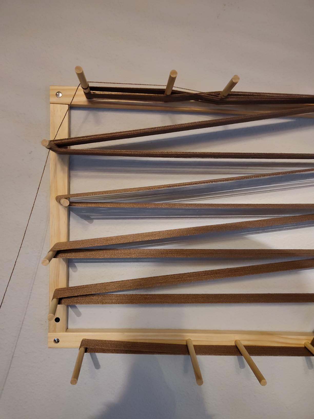 WILLOWDALE Wooden Warping Board, 5.7 Yard Warping Frame for Weaving Loom Kit customer photo 2