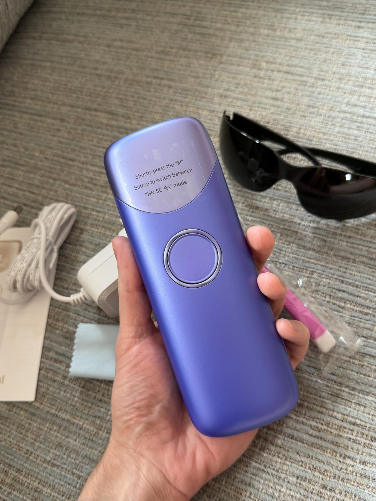 Ubroo Laser Hair Removal for Women, 97.6% Hair Reduction in 2 Session, 5℃ Ice Cooling IPL Hair Removal Device, Hair Removal at Home for Legs Bikini Armpits Facial (Gold) customer photo 1