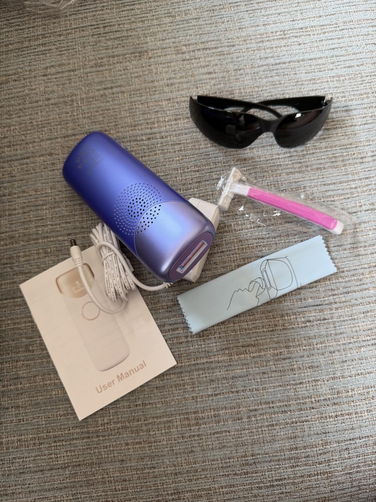 Ubroo Laser Hair Removal for Women, 97.6% Hair Reduction in 2 Session, 5℃ Ice Cooling IPL Hair Removal Device, Hair Removal at Home for Legs Bikini Armpits Facial (Gold) customer photo 2