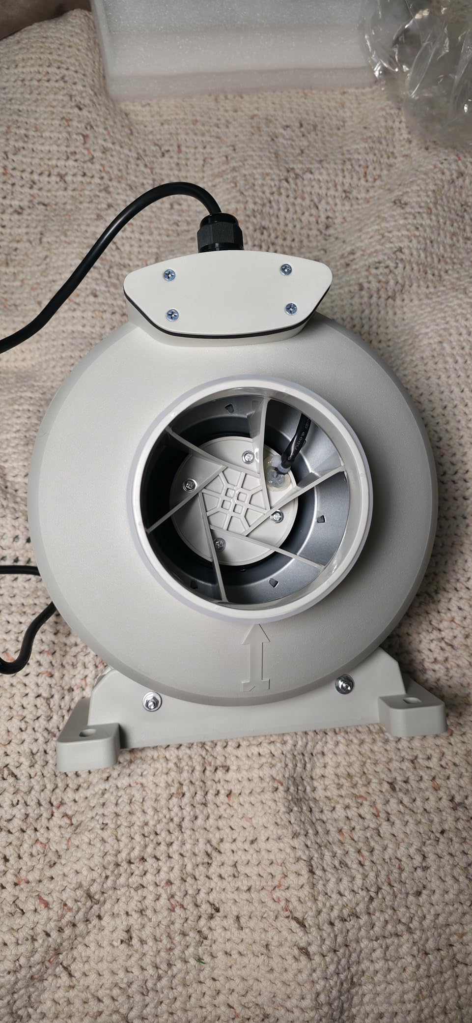4 inch Radon Fan, 2 speed 260/188CFM Radon Mitigation System Quickly Mitigate Radon Quiet and Energy Efficient IP67 Waterproof Indoor Outdoor Installation customer photo 1