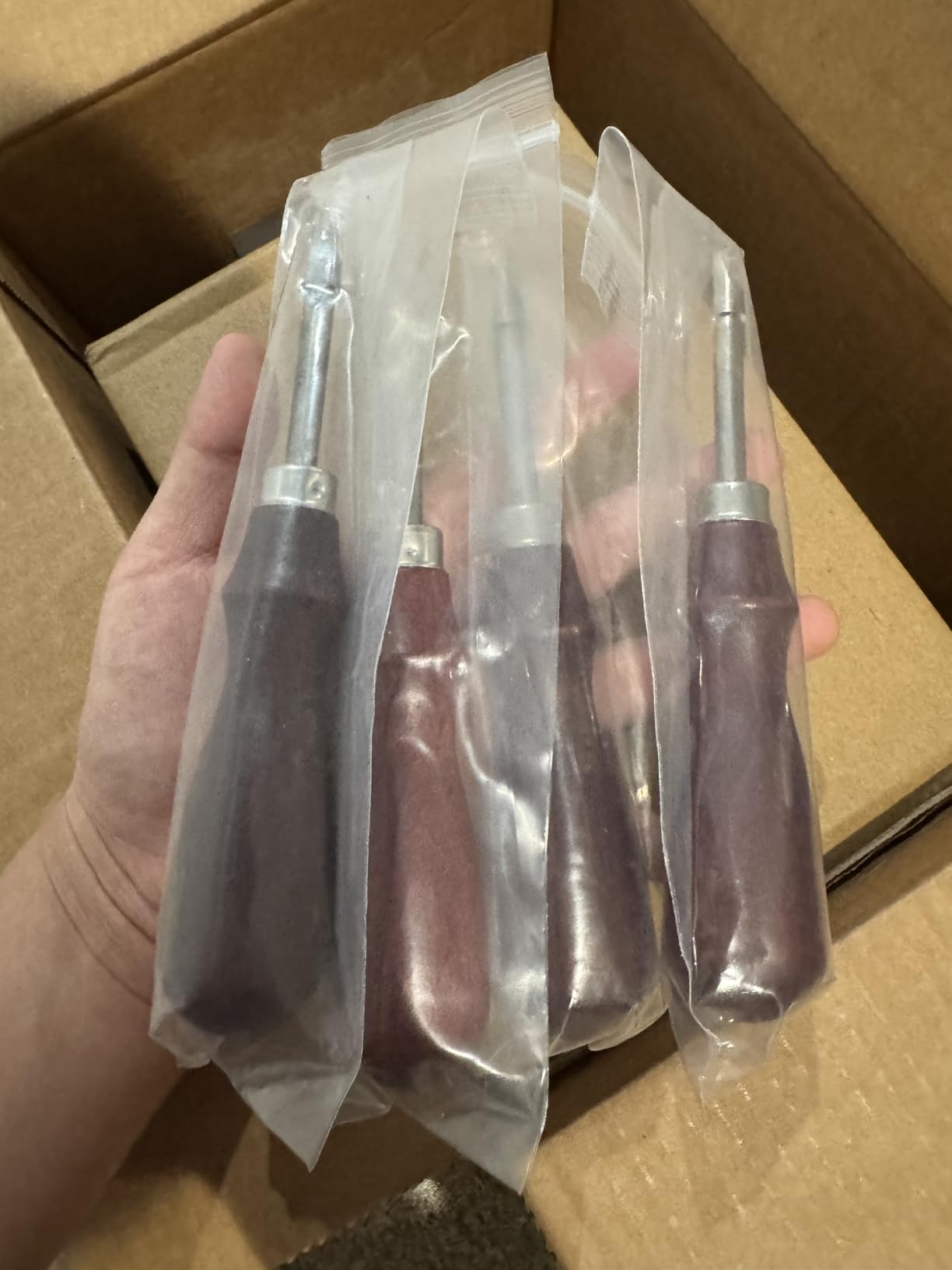 4 PCS Leather Edge Bevelers - Leather Beveler Tool for Edge Finishing and DIY Leathercraft (0.8mm, 1mm, 1.5mm, 2mm) customer photo 2