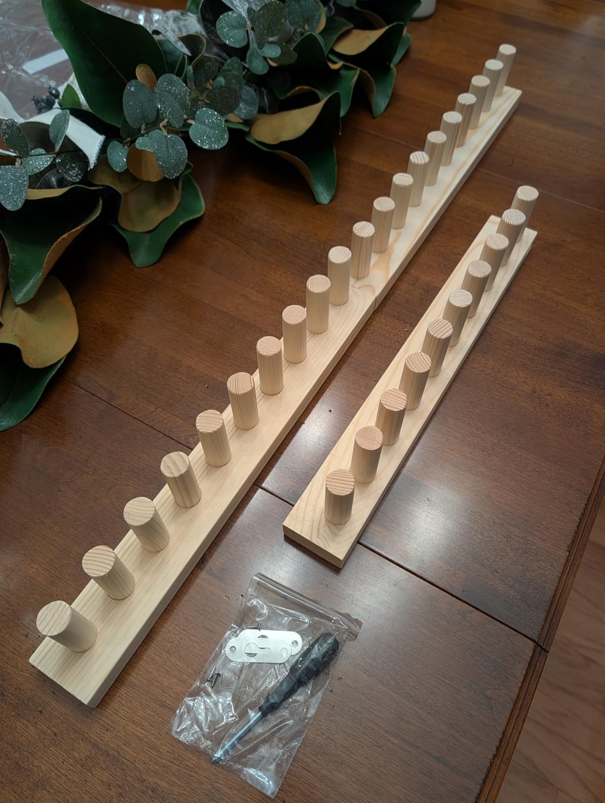 Chunky Blanket Loom Knitting Looms and Boards, Adjustable Size Wooden Loom for Blanket, No Needles Required Hand Knitting Kit for DIY Yarn Craft, Home Decor, Stress Relief, Beginner Friendly (31 In) customer photo 2