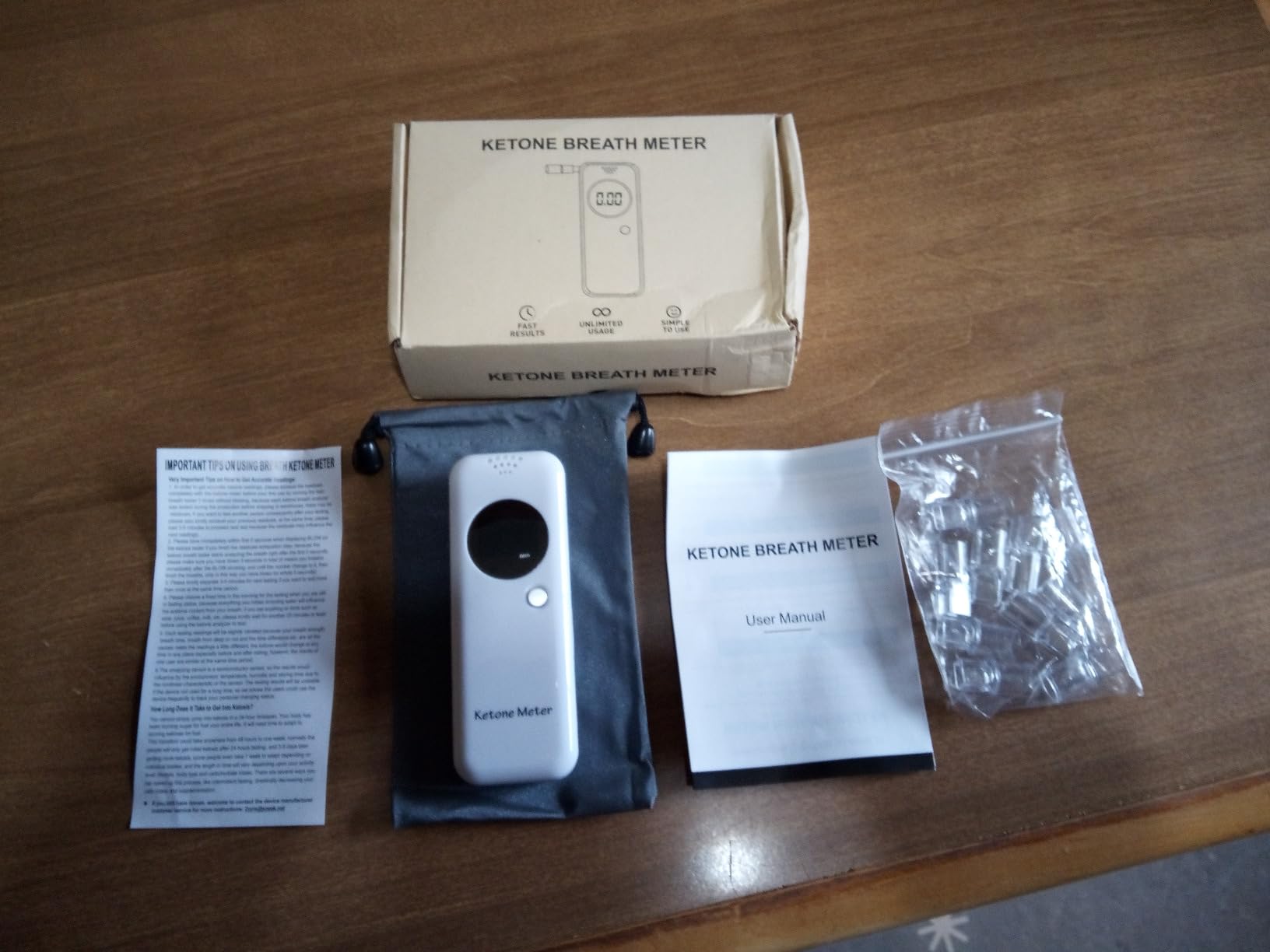 Portable Ketosis Meter - High Accuracy Breath Ketosis Tester, Pain-Free Ketone Analyzer with 10 Washable Mouthpieces | Achieve Keto Goals customer photo 1