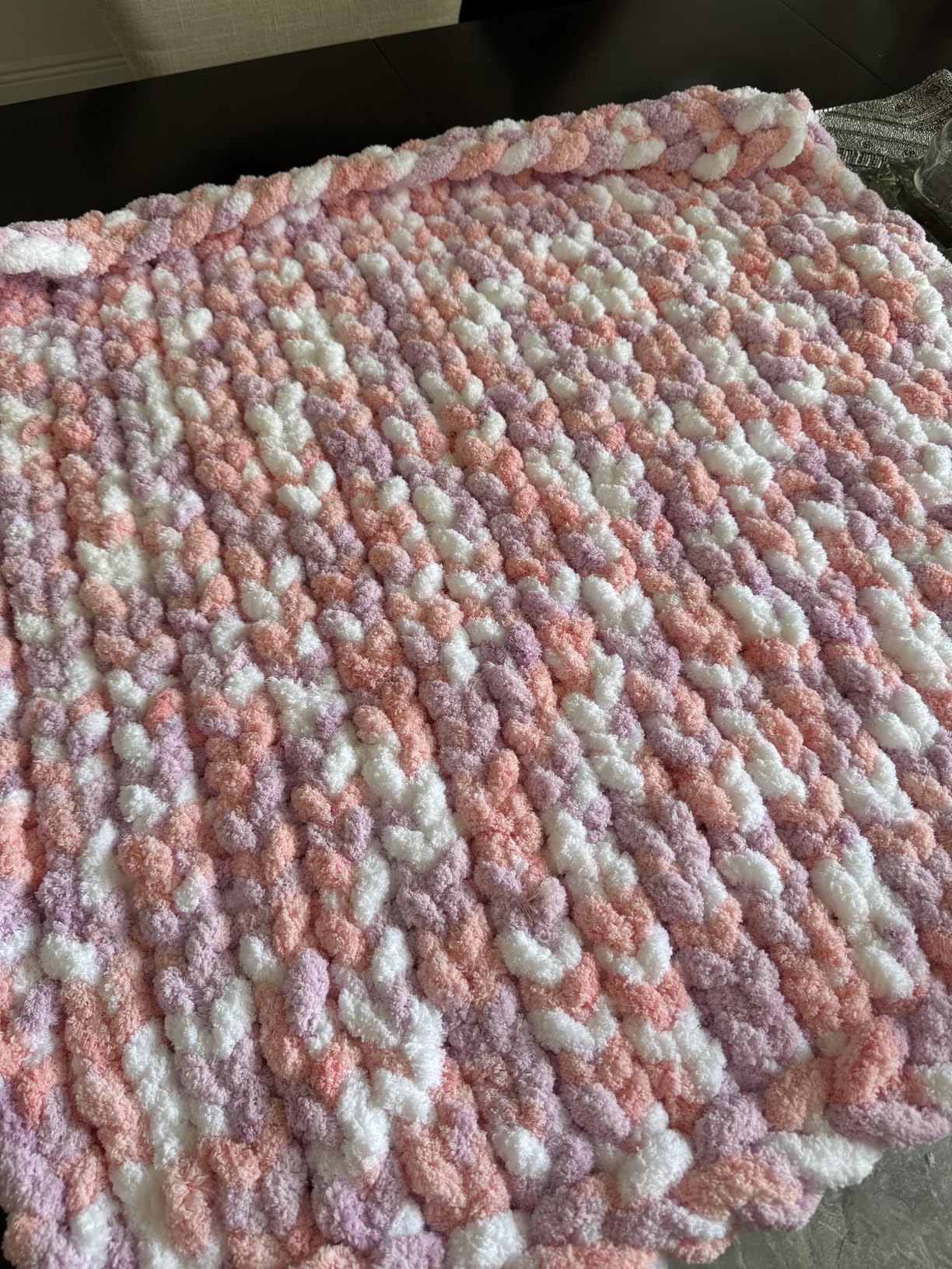 Jumbo Chunky Yarn for Hand Knitting - Super Thick Chenille Chunky Yarn for Crocheting - Extra Soft Bulky Fluffy Blanket Big Yarns 8 Jumbo Pack (27yds,8 oz Each Skein) customer photo 1