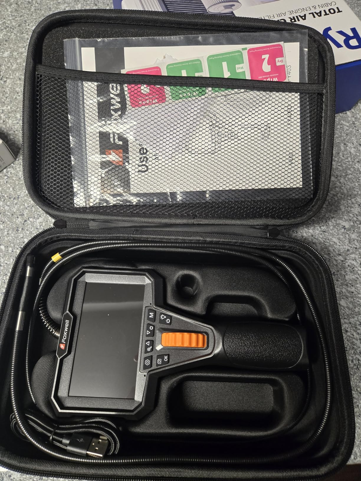 FOXWELL Elite 220° Two-Way Articulating Borescope, 0.24in Ultra-Slim Endoscope Camera with Light, 1920P HD, IP67 Waterproof, 5.3FT Flexible Snake Scope for Automotive Engine Pipe Home Inspection customer photo 2