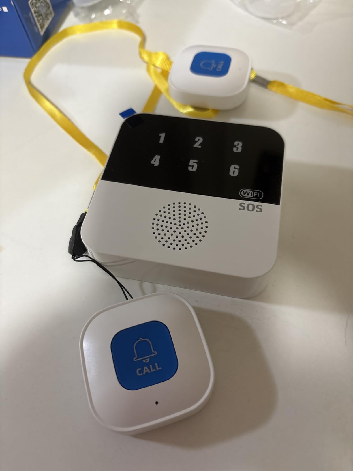 Life Alert Systems for Seniors No Monthly Fee, App-Controlled Caregiver Pager, 1-6 LED Number Reminder Function 1Waterproof Wrist Remote 2Call Button 1Receiver(Only Supports 2.4GHz Wi-Fi) customer photo 2