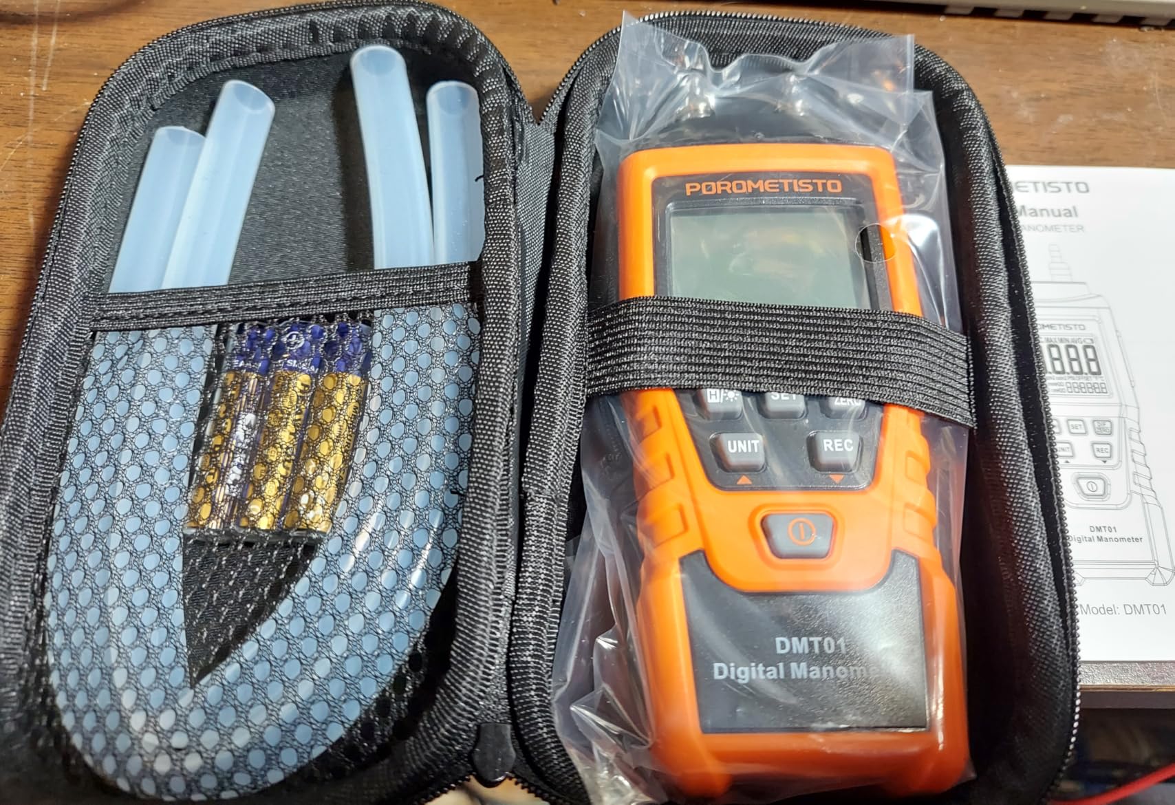 DMT01 Digital Manometer POROMETISTO, Manual Calibration Custom Zero, Real time Measurement, Max/Min/Avg Recording, HVAC Manometer, 12 Units Gas Pressure Tester, Differential Pressure Gauge customer photo 2