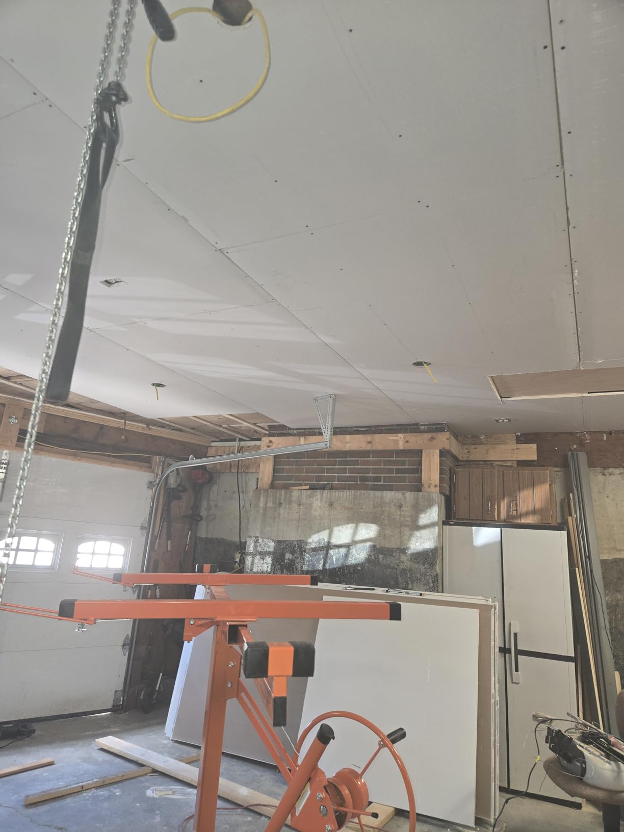 Drywall Lift 16 FT, Heavy-Duty 150 Lbs Drywall Rolling Lifter Panel, Sheetrock Hoist Lift Drywall Jack Lift for Ceiling, Drywall Panel Hoist with 360 Degree Adjustable Telescopic Arm & 3 Lockable Wheels customer photo 1