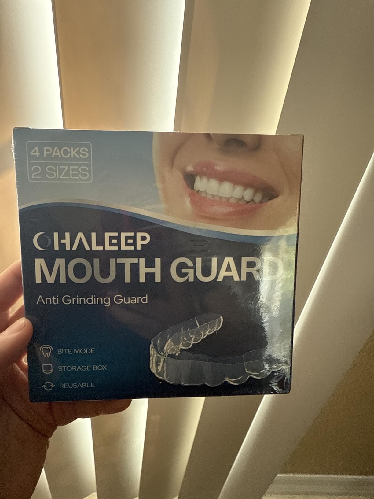 Anti Grinding Guard for Clenching Teeth at Night, Teeth Grinding Mouthguards for Sleeping, Mouth Guard for Grinding Teeth at Night, Night Guards for Teeth Grinding for Adults (4 Pack) customer photo 1