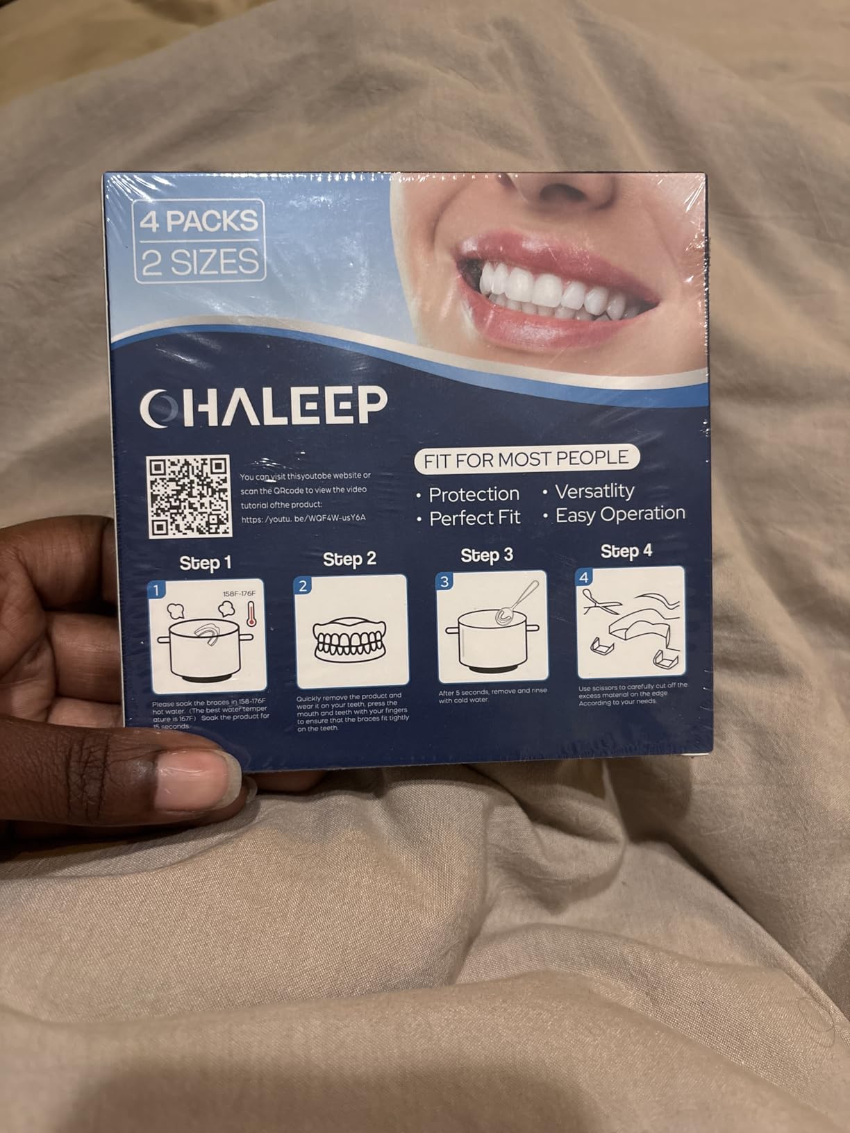 Anti Grinding Guard for Clenching Teeth at Night, Teeth Grinding Mouthguards for Sleeping, Mouth Guard for Grinding Teeth at Night, Night Guards for Teeth Grinding for Adults (4 Pack) customer photo 2