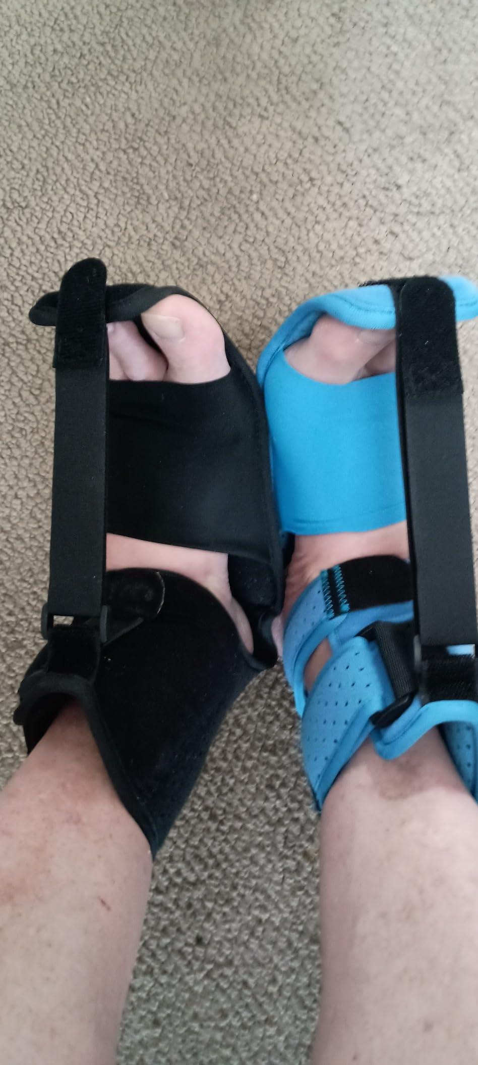 KTSAY Upgrade Plantar Fasciitis Night Splint & Relief Brace with Adjustable Straps - Support for Achilles Tendonitis, Heel Spur Pain, Day & Night Use (1, Black) customer photo 1