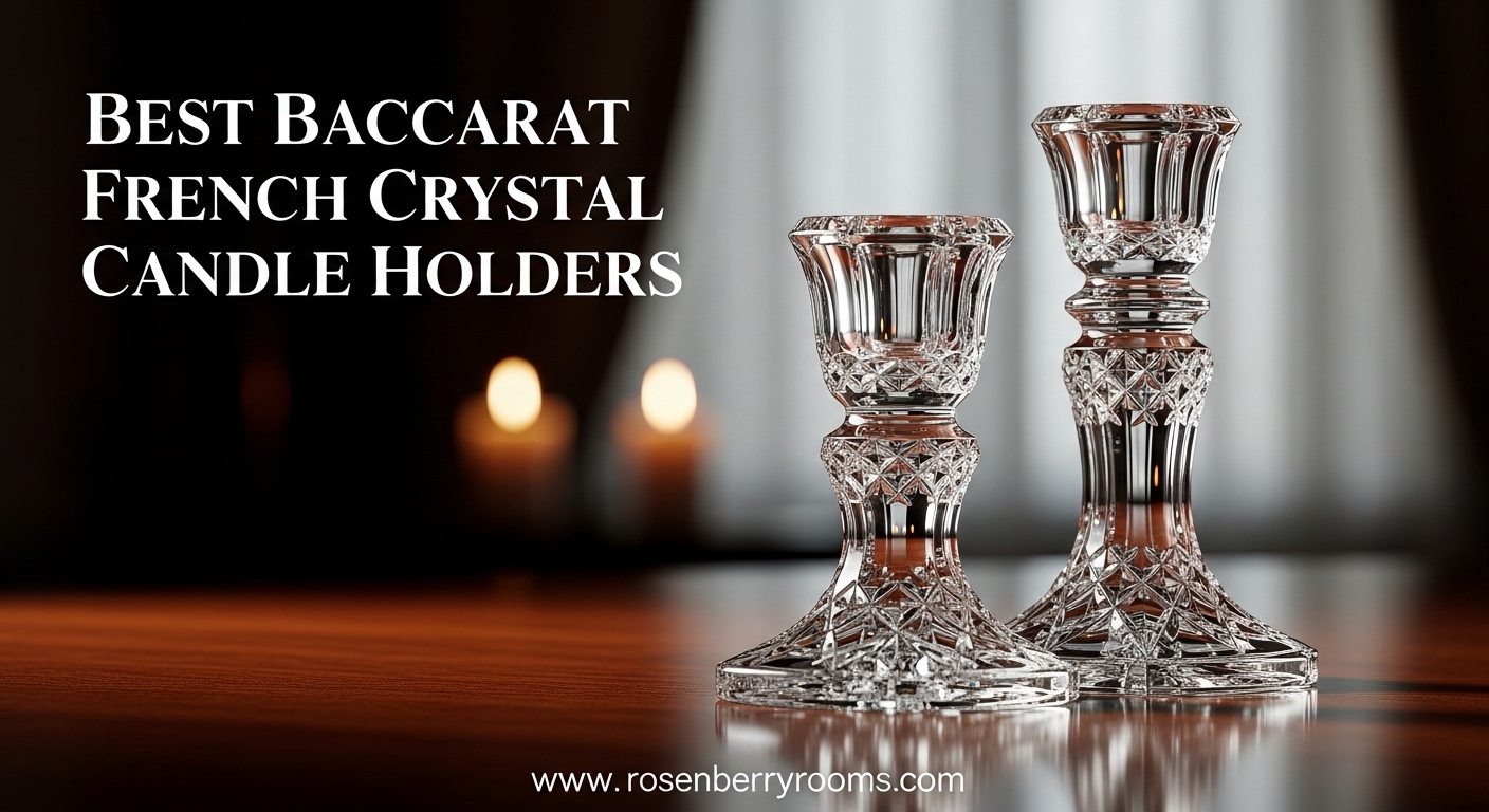Best Baccarat French Crystal Candle Holders