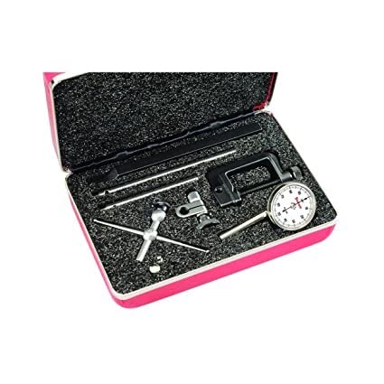 Starrett 196B1 Universal Dial Test Indicator Set, Back Plunger, White Face, 0-100 Reading, .001