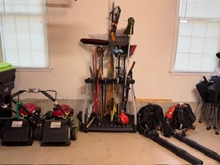 Rubbermaid Garage Tool Tower Rack Easy to Assemble Wheeled Organizes up to 40 Long-Handled Tools/Rakes/Brooms/Shovels in Home/House/Outdoor/Shed Black customer photo 1