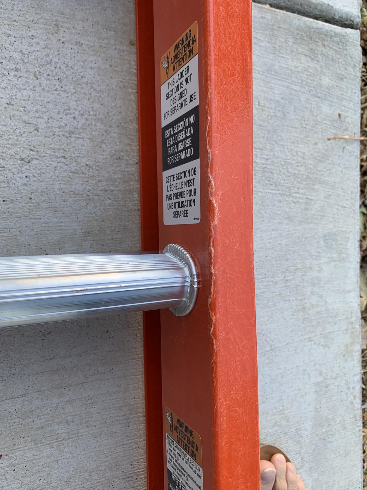 Louisville Ladder 40-foot Fiberglass Extension Ladder, 300-Pound Load Capacity, Type IA, FE3240 customer photo 1