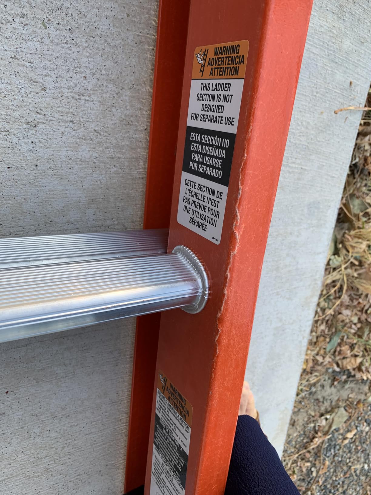 Louisville Ladder 40-foot Fiberglass Extension Ladder, 300-Pound Load Capacity, Type IA, FE3240 customer photo 2
