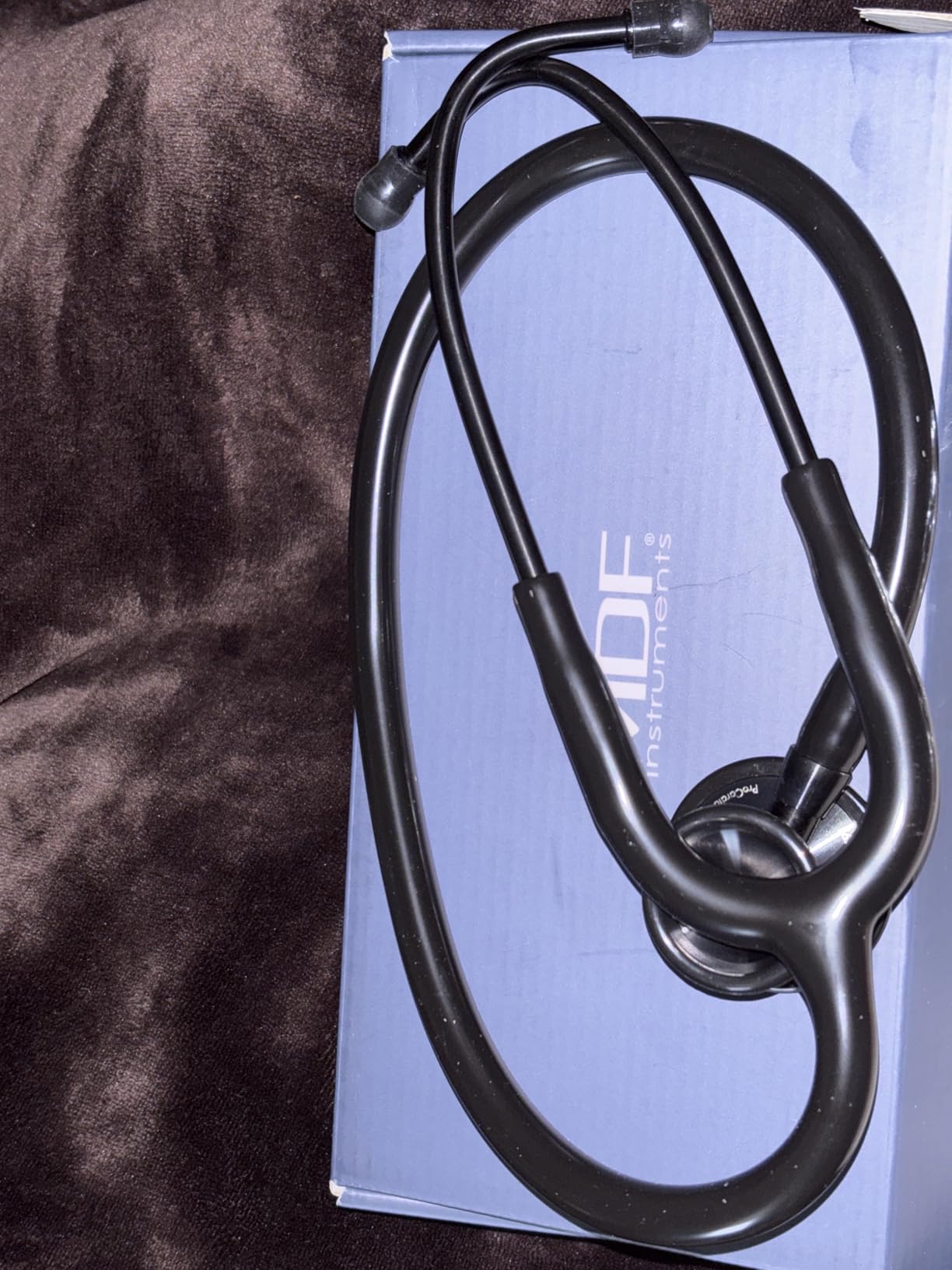 MDF Instruments, ProCardial Cardiology Stethoscope, Stainless Steel, Adult, Dual Head, Black Tube, Black Chestpiece-Headset, MDF797BO customer photo 1