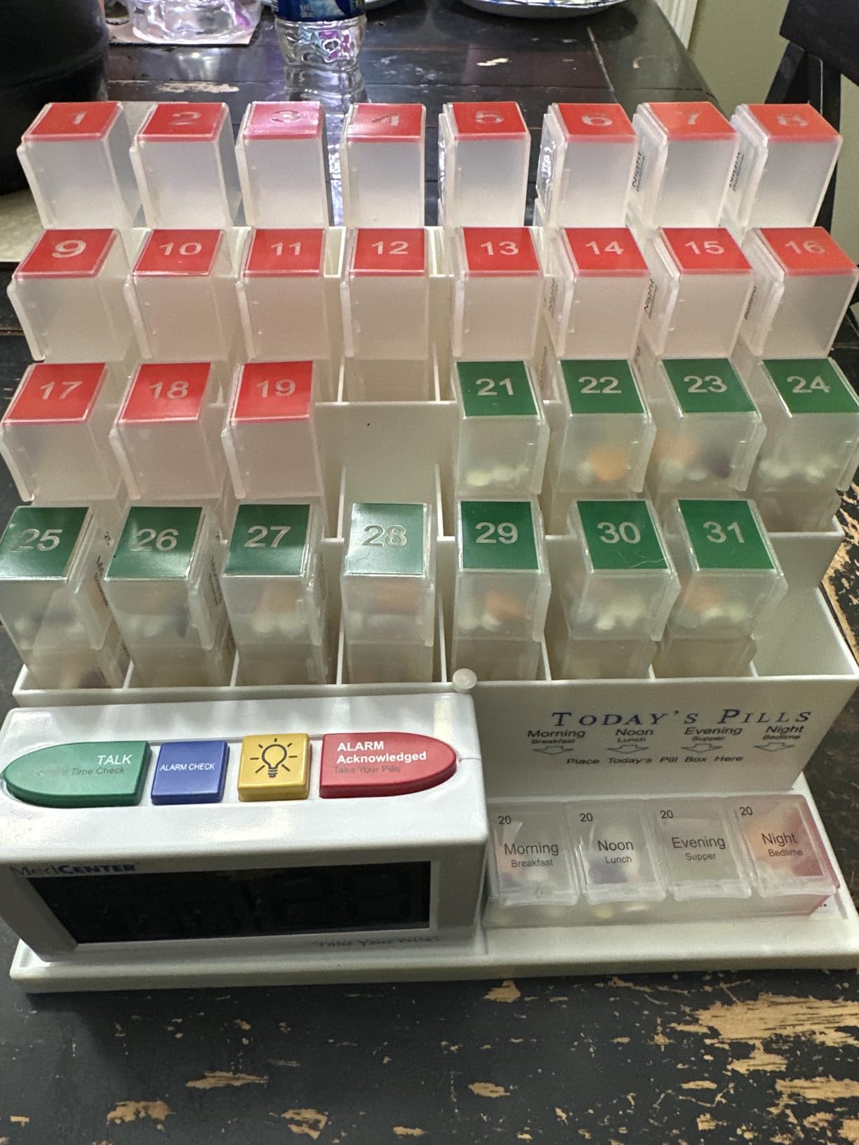 Medcenter Monthly Pill Organizer System 4 Times a Day, 31 Day Pill Organizer Box with Talking Alarm Reminding System, HSA/FSA Monthly Pill Box for Daily Medication, Gift for Mom, Dad, Elderly customer photo 2