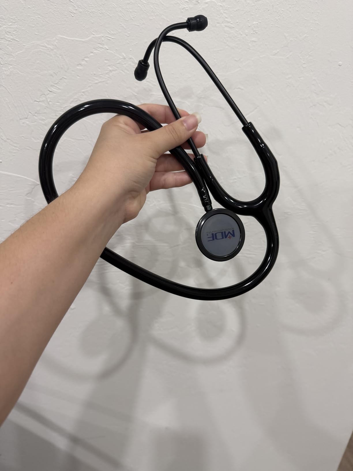 MDF Instruments, Acoustica Lightweight Stethoscope for Doctors, Nurses, Students, Home Health Use, Dual Head, Black Tube, Black Chestpiece-Headset, MDF747XPBO customer photo 2