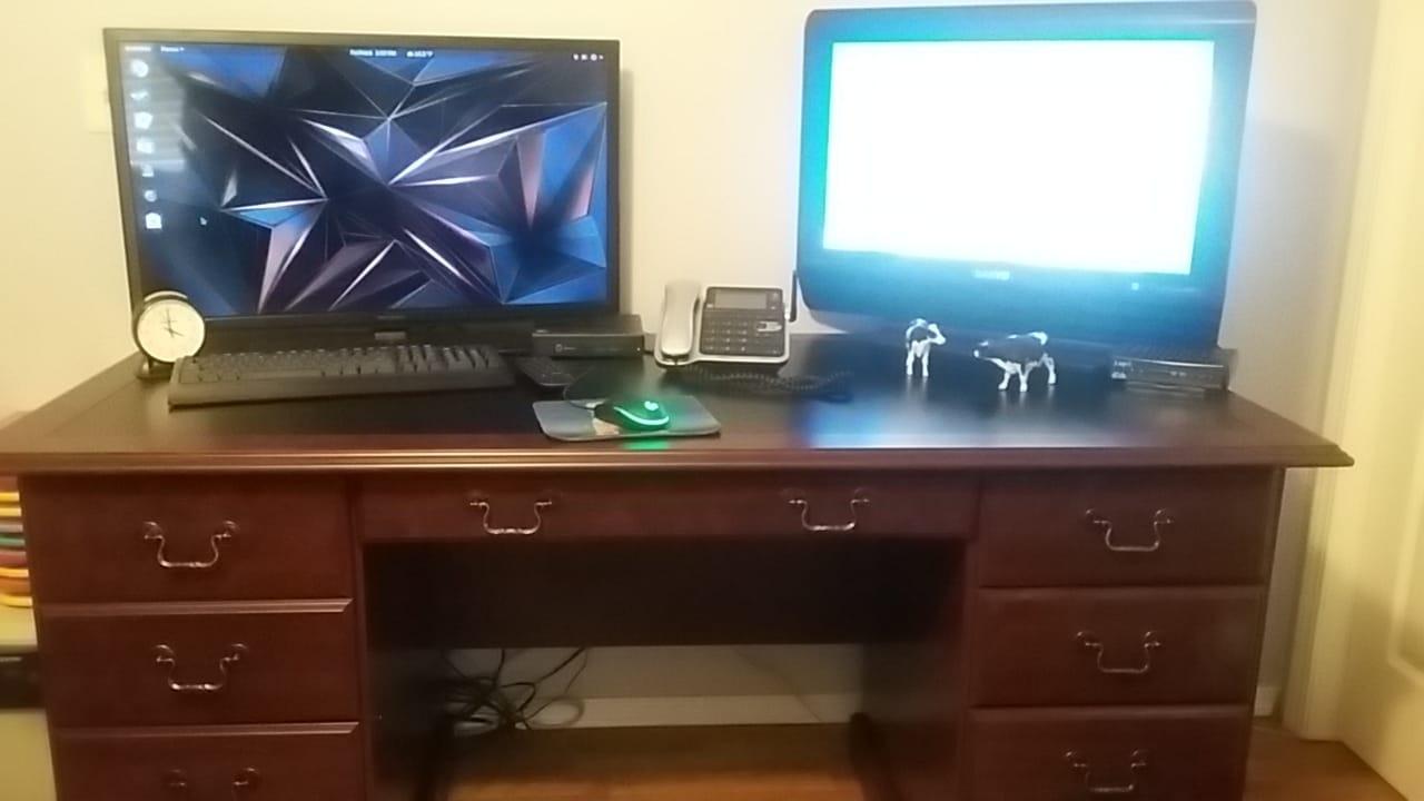 Sauder Heritage Hill Executive Desk, Classic Cherry finish customer photo 1