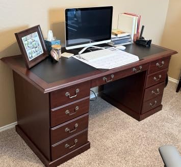 Sauder Heritage Hill Executive Desk, Classic Cherry finish customer photo 2