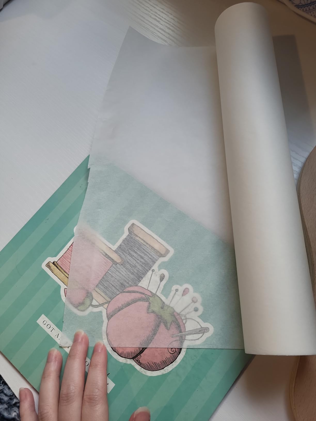 Bienfang Sketching and Tracing Paper Roll, White, 12 Inches x 50 Yards - for Drawing, Trace, Sketch, Sewing Pattern customer photo 2