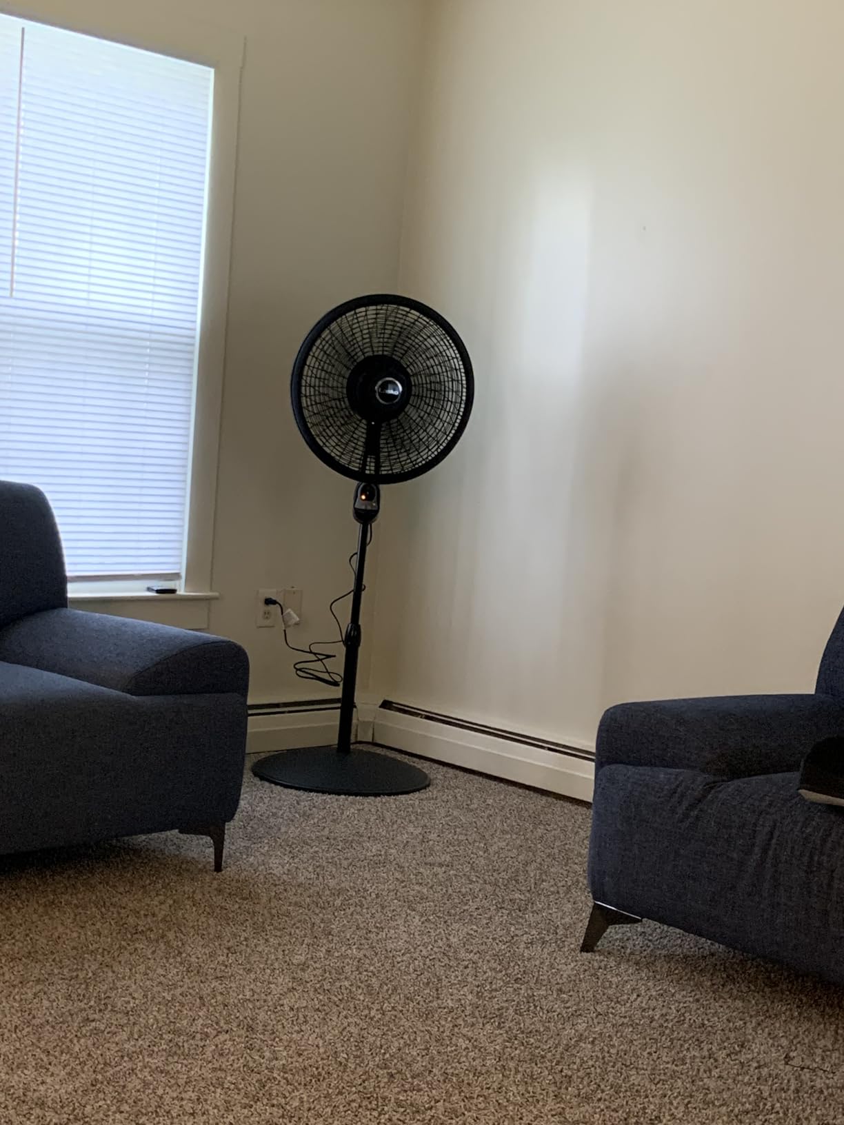 Lasko Oscillating Cyclone Pedestal Fan, Adjustable Height, Timer, Remote Control, 3 Speeds, for Bedroom, Living Room, Home Office, 18