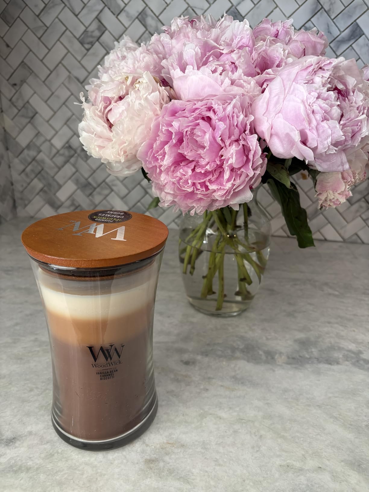 WoodWick Cafe Sweets Trilogy Holiday Candle Gifts for Women and Men, 9.7 oz Medium Hourglass Trilogy Candle with Crackling Wick customer photo 1
