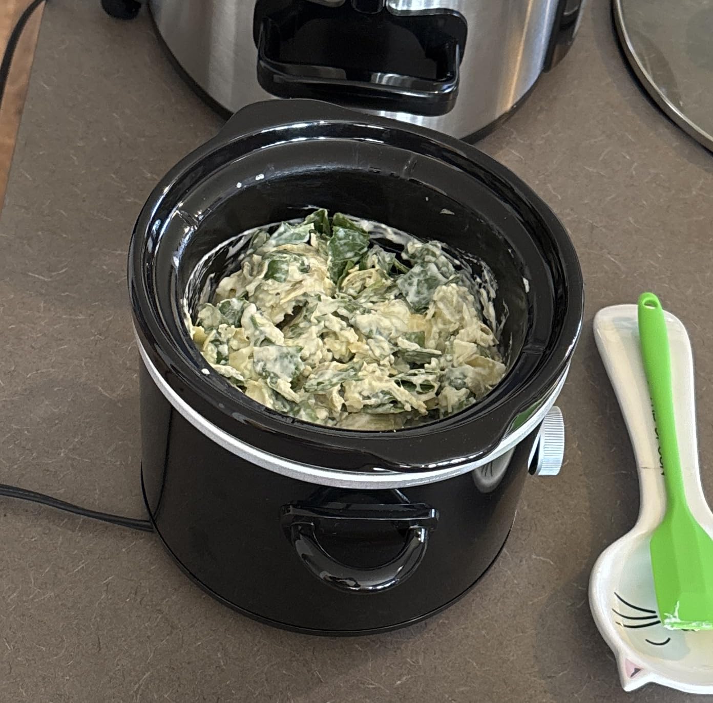 Crock-Pot 3-Quart Manual Slow Cooker, Serves 3+ People, Great for Small Meals, Dips, & Sides; Removable Stoneware is Oven & Dishwasher-Safe, Stainless Steel customer photo 2
