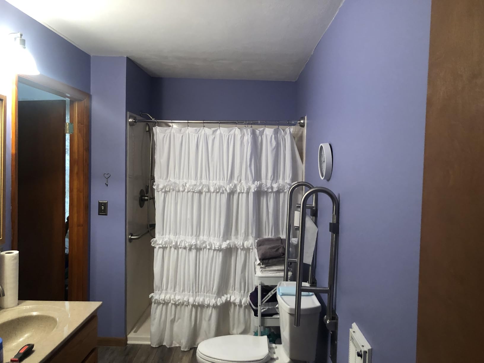 Moen Home Care Bathroom Safety 30 Inch Stainless Steel Flip Up Bathroom Grab Bar with Textured Grip, Elderly Assistance Product, Handicap Accessories for Daily Living, R8960FD customer photo 1