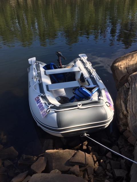 Newport 12ft 6in Catalina Inflatable Dinghy Boat Transom Sport Tender - 6 Person - 20 Horsepower USCG Rated, White/Gray customer photo 2