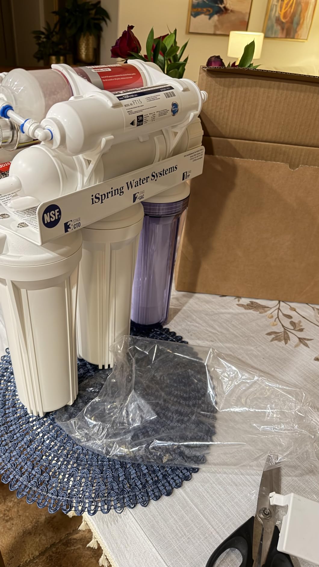 iSpring RCC7AK-UV, NSF Certified, 7-Stage Under Sink Reverse Osmosis Water Filtration System with Alkaline Remineralization and UV Filter customer photo 1