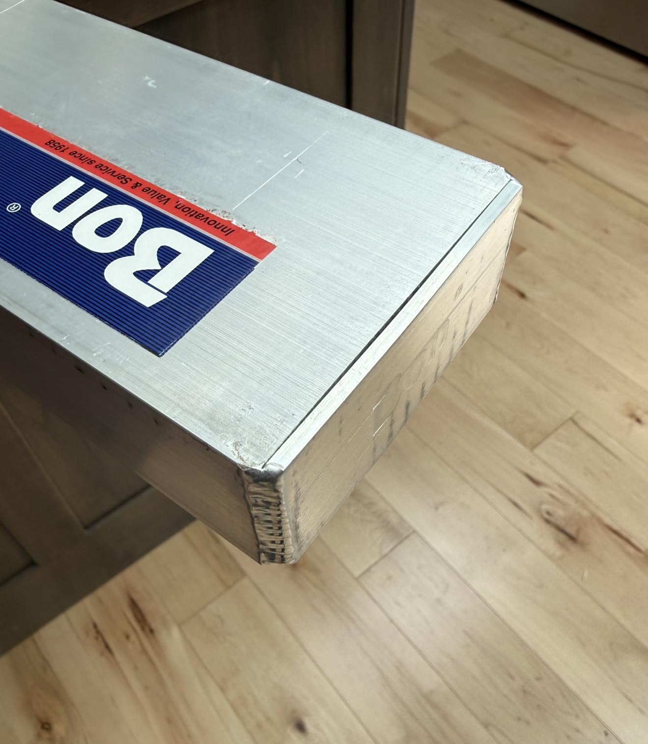 Bon Reinforced Aluminum H Screed 1 1/2 in. x 3 1/2 in. x 14 ft. with Welded End Cap customer photo 1
